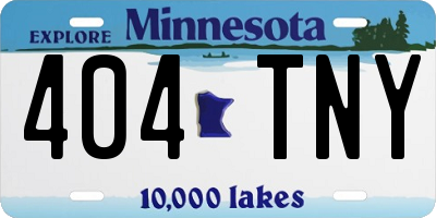 MN license plate 404TNY