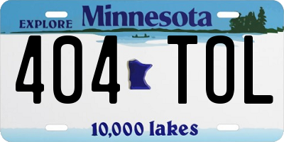 MN license plate 404TOL