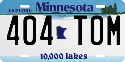 MN license plate 404TOM