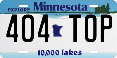 MN license plate 404TOP