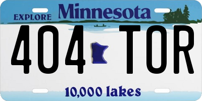 MN license plate 404TOR