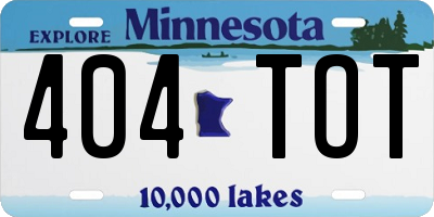 MN license plate 404TOT