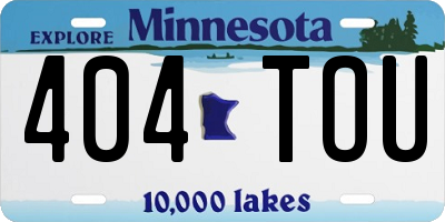 MN license plate 404TOU