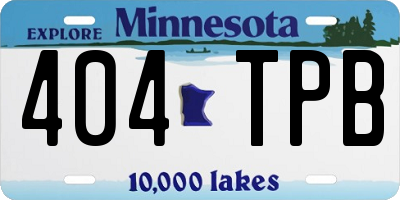 MN license plate 404TPB