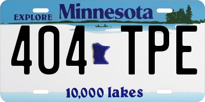 MN license plate 404TPE