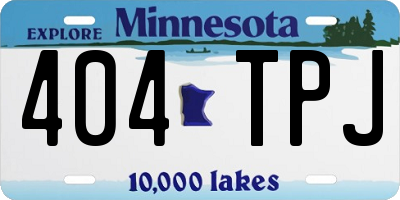 MN license plate 404TPJ