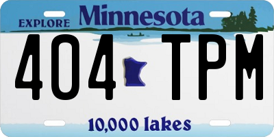 MN license plate 404TPM