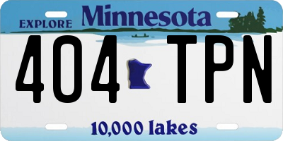 MN license plate 404TPN