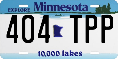 MN license plate 404TPP