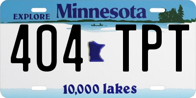 MN license plate 404TPT