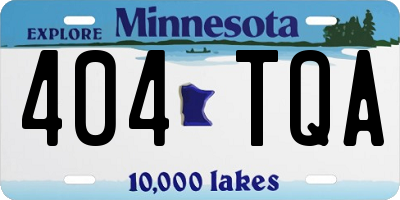 MN license plate 404TQA