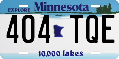MN license plate 404TQE