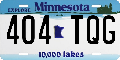 MN license plate 404TQG