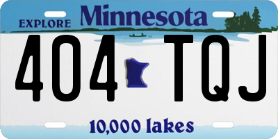 MN license plate 404TQJ