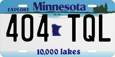MN license plate 404TQL