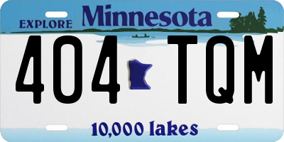 MN license plate 404TQM