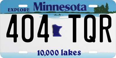 MN license plate 404TQR