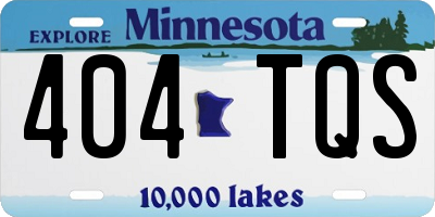MN license plate 404TQS