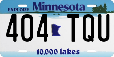 MN license plate 404TQU