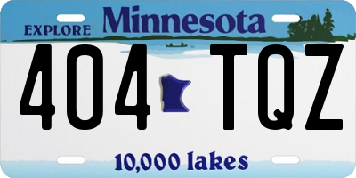 MN license plate 404TQZ