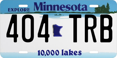 MN license plate 404TRB