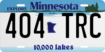 MN license plate 404TRC