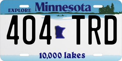 MN license plate 404TRD