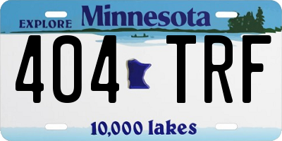 MN license plate 404TRF