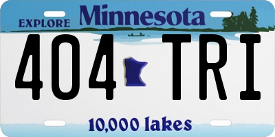 MN license plate 404TRI