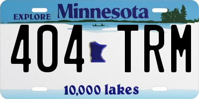 MN license plate 404TRM