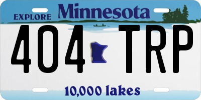 MN license plate 404TRP