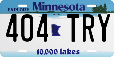 MN license plate 404TRY