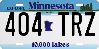 MN license plate 404TRZ