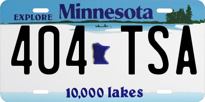 MN license plate 404TSA