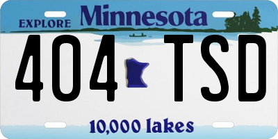 MN license plate 404TSD