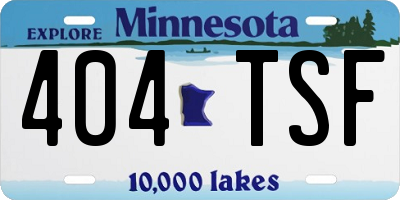MN license plate 404TSF