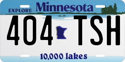 MN license plate 404TSH