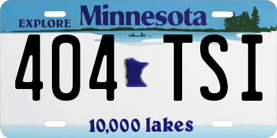 MN license plate 404TSI