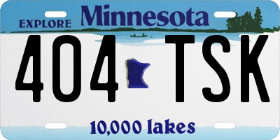 MN license plate 404TSK