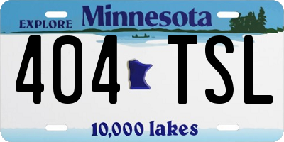 MN license plate 404TSL