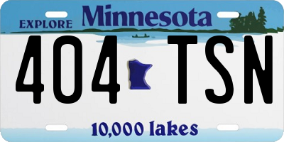 MN license plate 404TSN