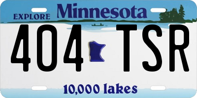 MN license plate 404TSR