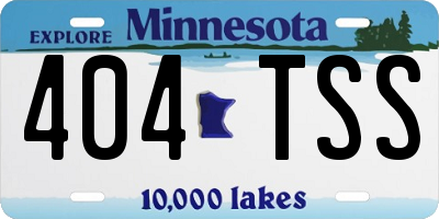 MN license plate 404TSS