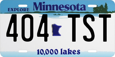 MN license plate 404TST