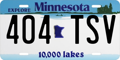 MN license plate 404TSV