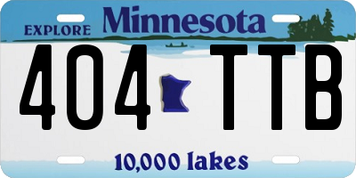 MN license plate 404TTB