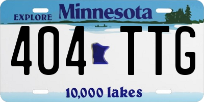 MN license plate 404TTG
