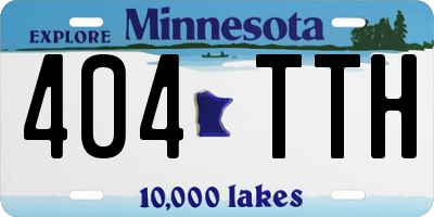 MN license plate 404TTH
