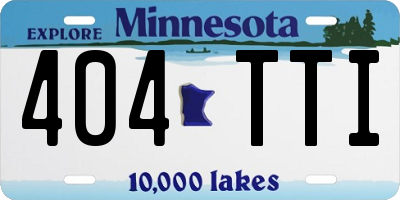 MN license plate 404TTI