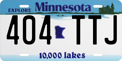MN license plate 404TTJ